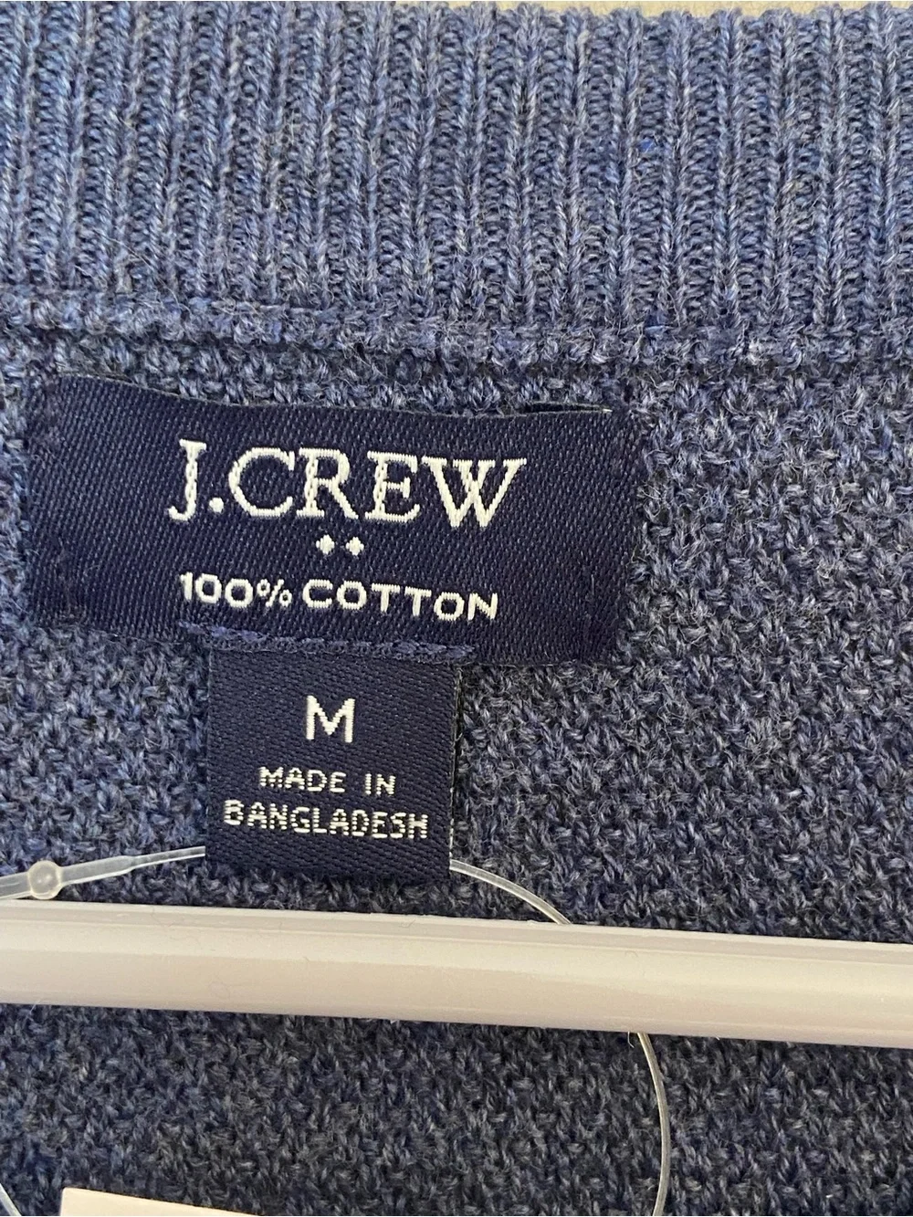 J. Crew Men’s Lightweight Cotton Blue Sweater, Medium, NWT, Smart Casual Resort